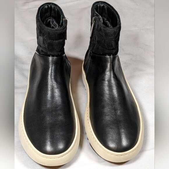 New Aquatalia Alayna Leather & Suede Ankle Side Zip Boots Made in Italy Size 8 - Picture 5 of 14